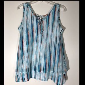 Striped Sleeveless Blouse